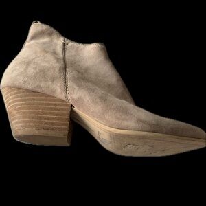 Dolce Vita Taupe Suede Ankle Booties